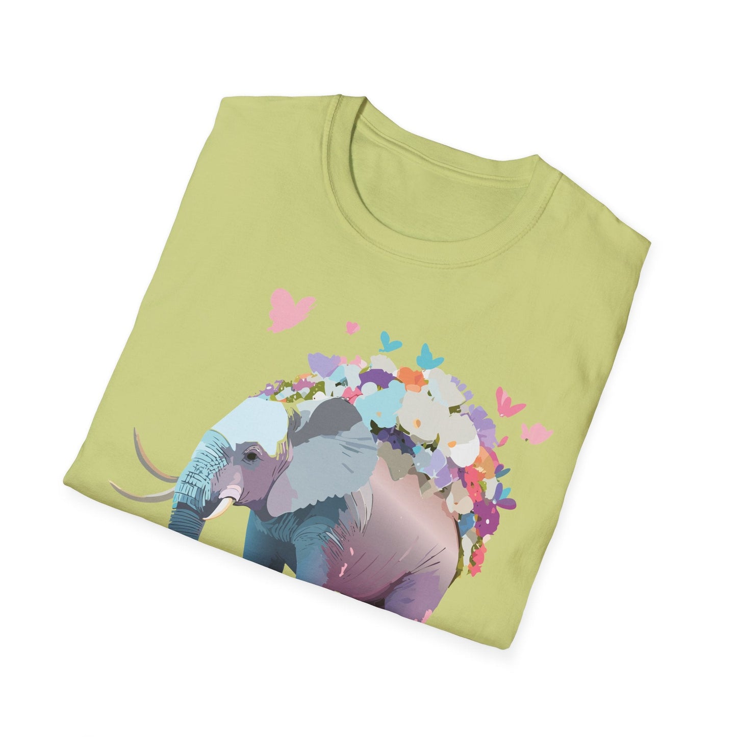 Elephant Graphic T Shirt Unisex Cotton Softstyle Tee Gildan 64000 Elephant Design For Animal Lovers
