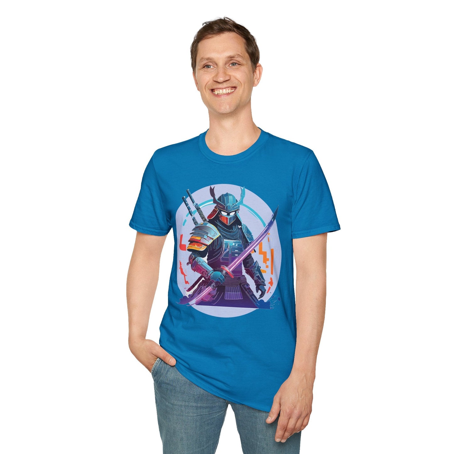 Samurai Shirt Unisex Softstyle Tee 100 Percent Ring Spun Cotton Light 4.5 Oz Graphic Gildan 64000