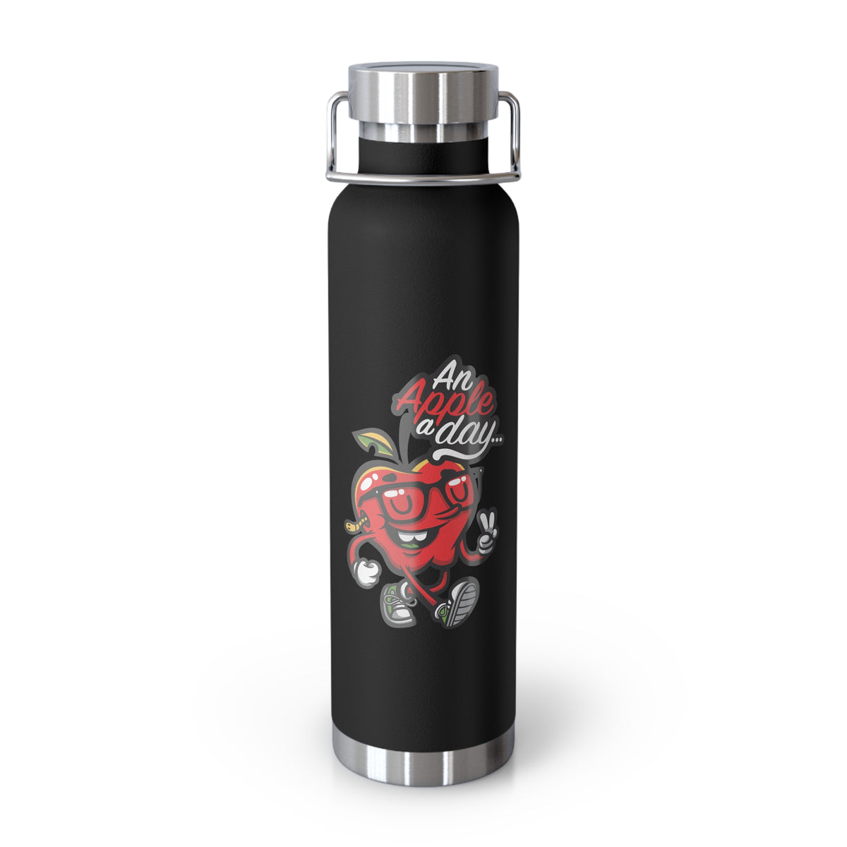 22oz Copper Insulated Water Bottle with Cartoon Design - CV81