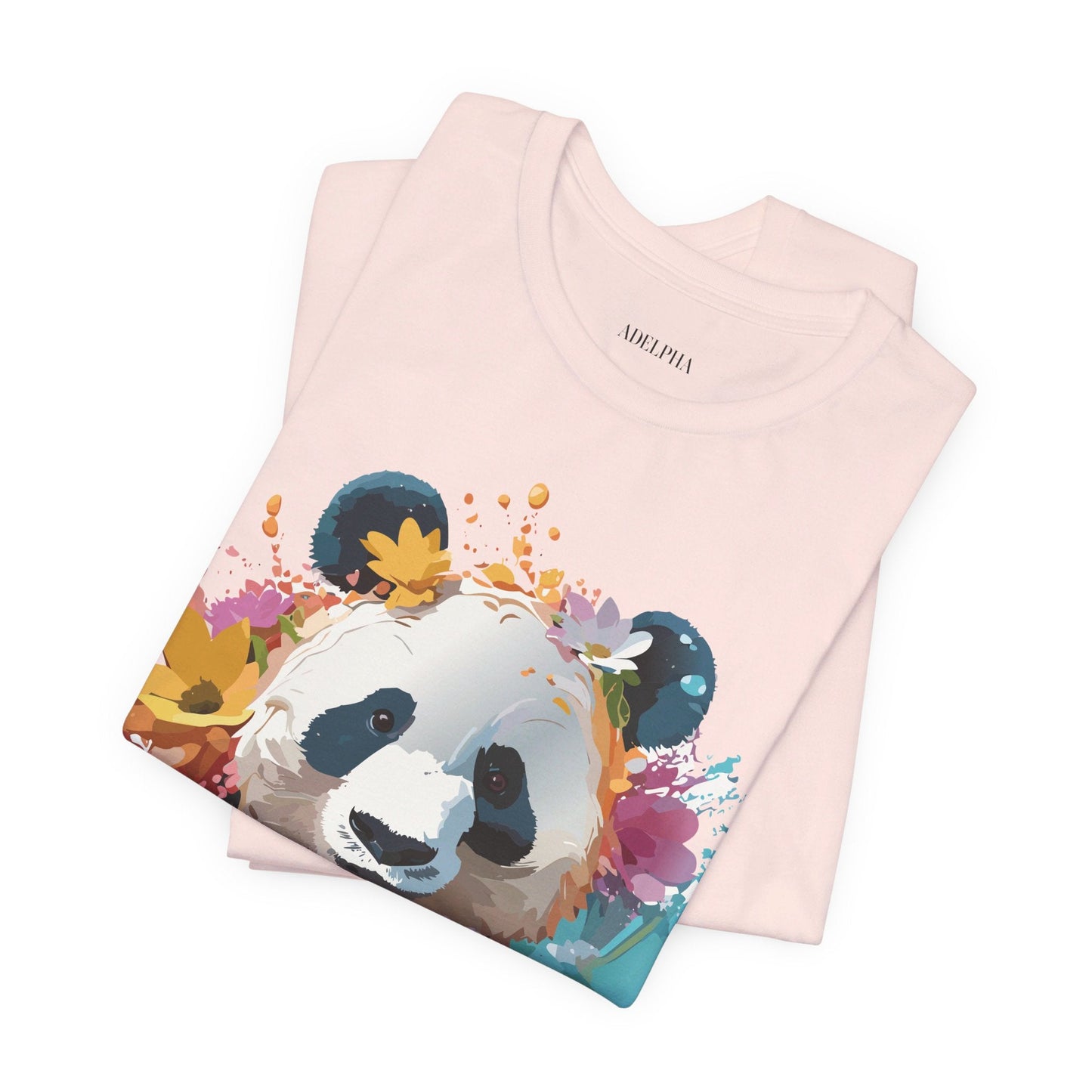 Panda Graphic Tee Unisex Jersey Short Sleeve Art Design Shirt By Adelpha Premium Casual Wear