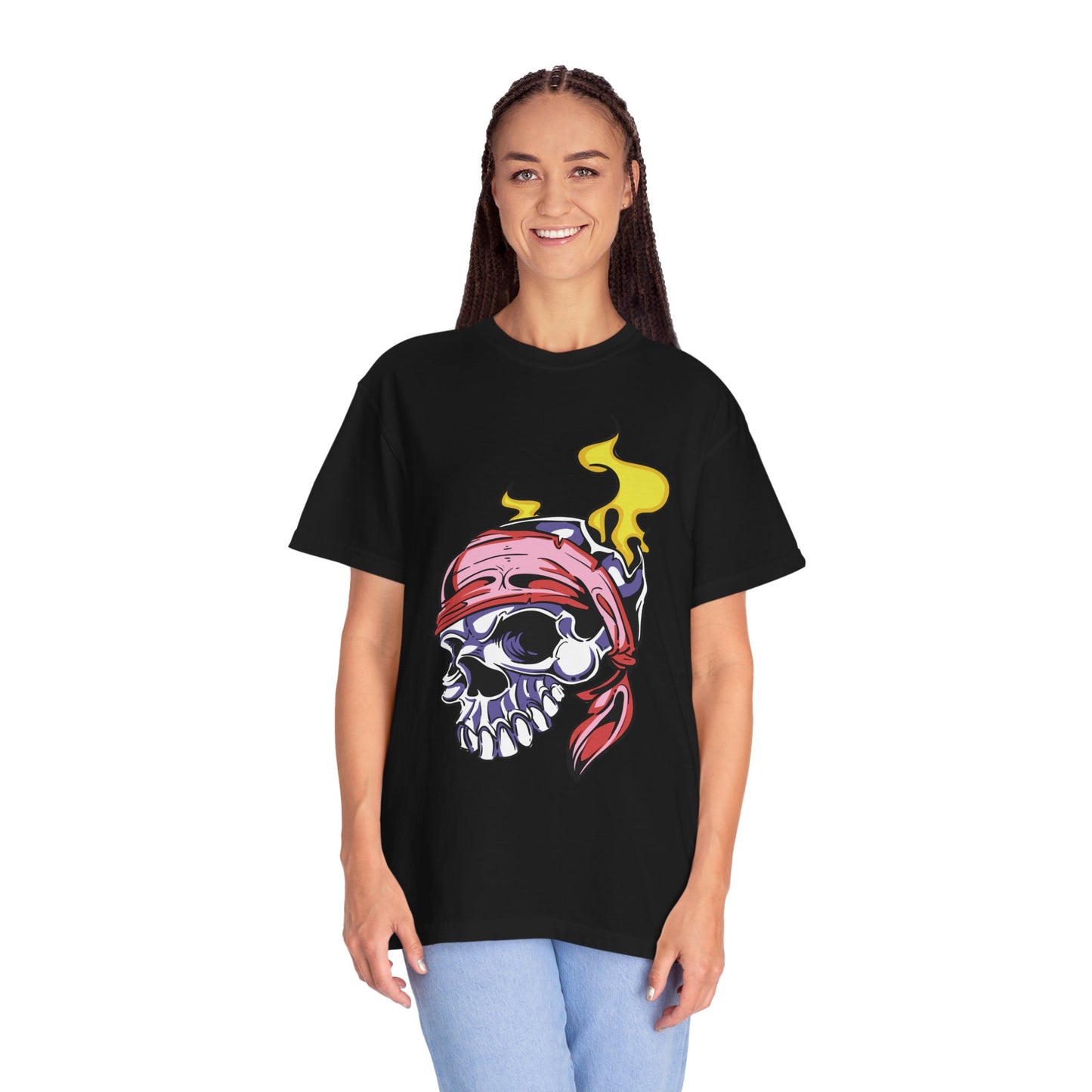 Unisex Cotton Tee Shirt with Skull