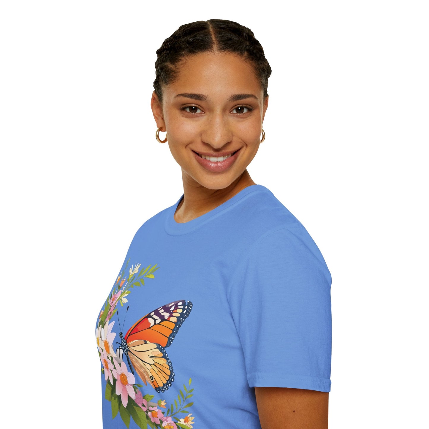 Monarch Butterfly T Shirt Unisex Softstyle Gildan 64000 100 Percent Cotton Tee Breathable