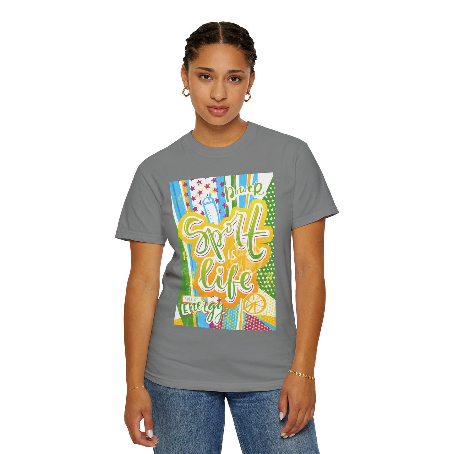 Unisex-T-Shirt mit Sports-Art-Design