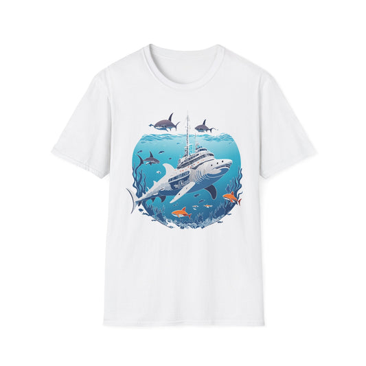 Ocean Tee Shirt Unisex Softstyle 64000 Ring Spun Cotton Art Design Tee For Everyday Comfort
