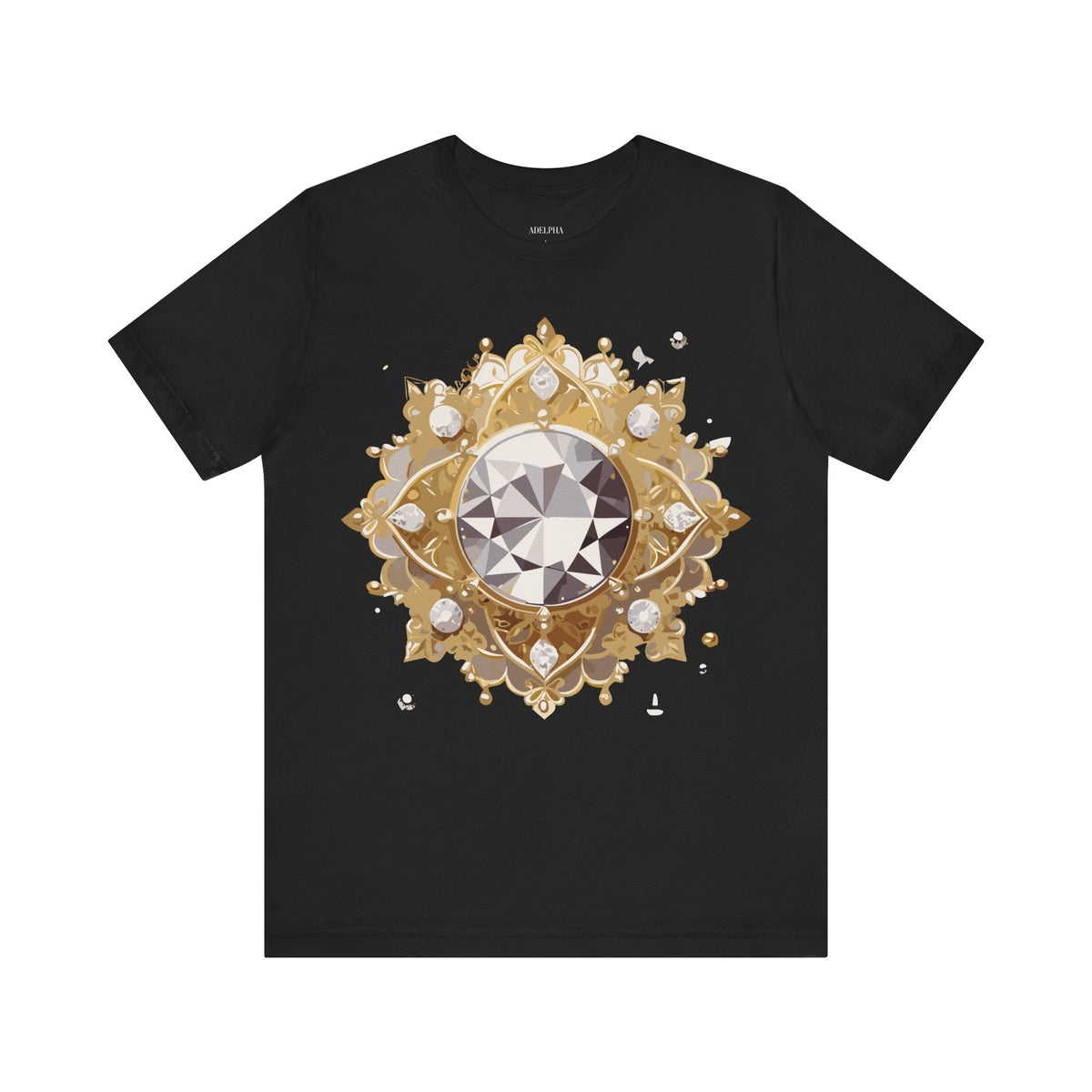 Jewelry Graphic Unisex Cotton Bella+Canvas Tee with Art Design n137