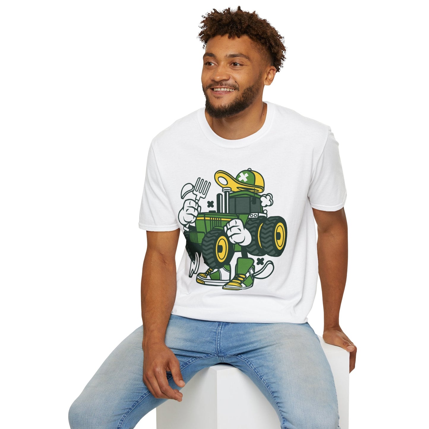 Cartoon T Shirt Animation Tee Funny Design Unisex Softstyle Cotton Shirt 64000 Comfort