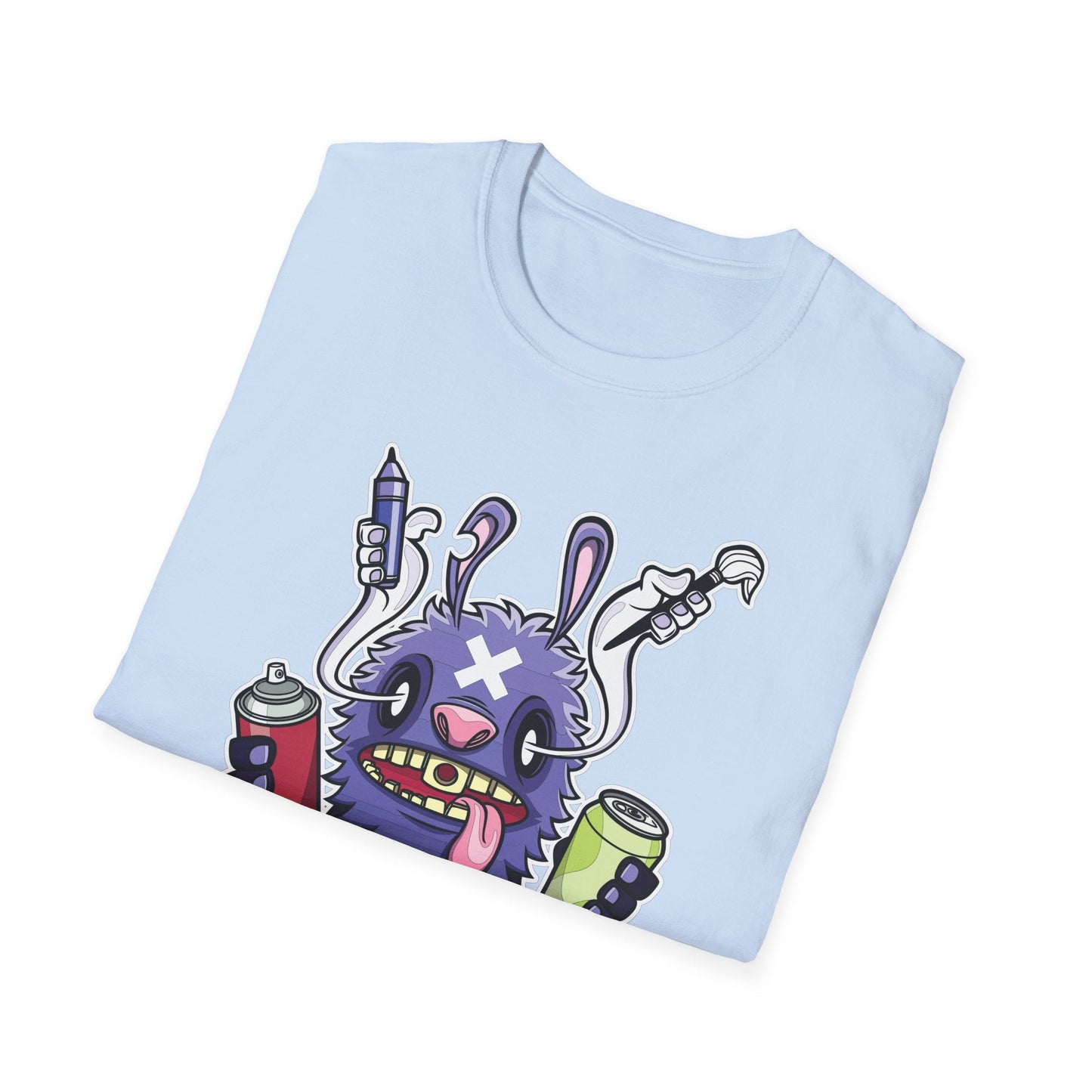 Cartoon T Shirt Animation T Shirt Funny Tee Shirt Unisex Softstyle Gildan 64000 Art Design