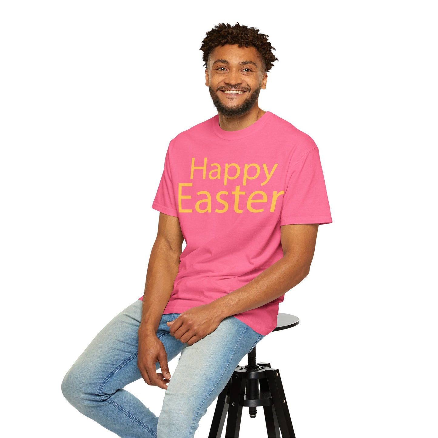 Happy Easter T-Shirt, Tee Shirt with Easter Signature, T Shirt with Easter Prints, Tee Shirt with Easter Design
