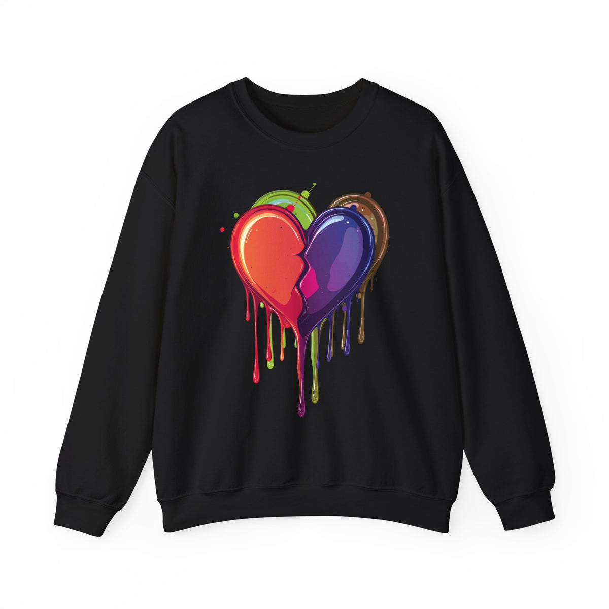 Heart Graphic Valentine's Day Sweatshirt Unisex 50/50 Cotton-Poly Sweatshirt w19