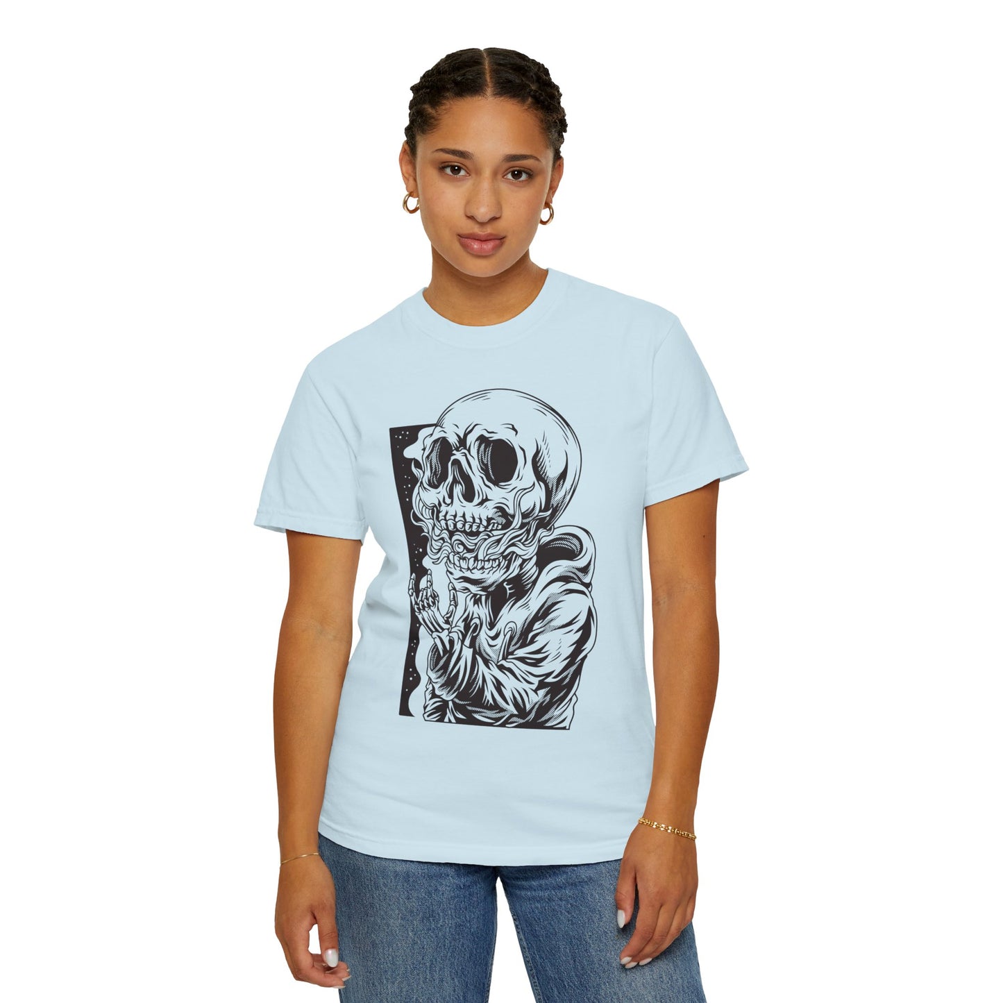 Unisex Cotton Tee Shirt with Skull