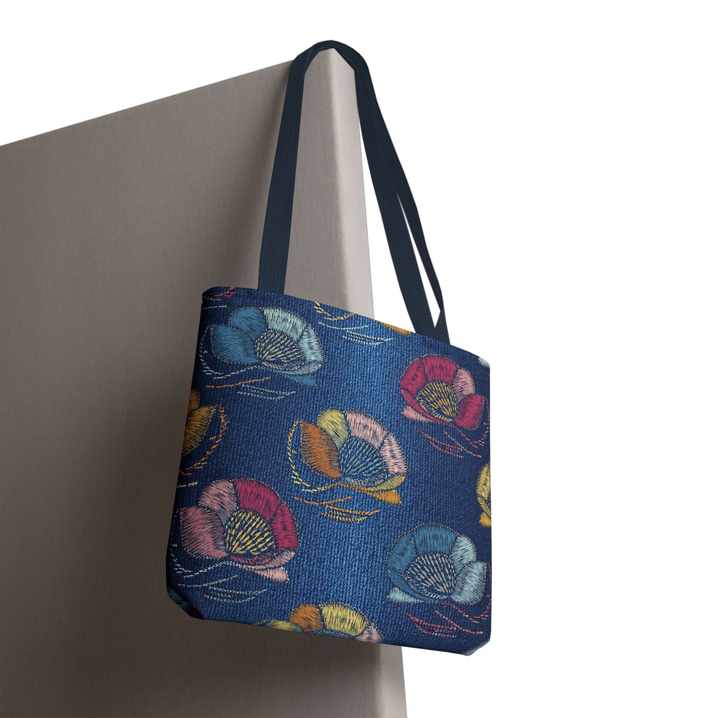 Denim Fabric Imitation Print Unisex Canvas Bag Poly Spun 3 Sizes Tote Bag 165