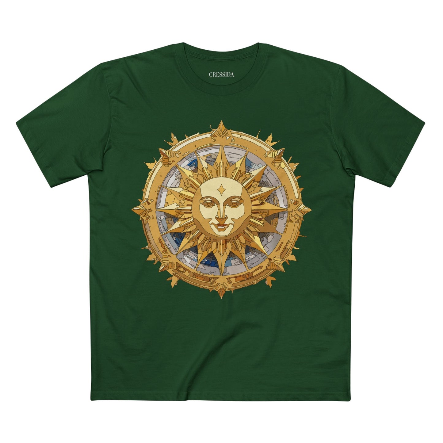 Gold Sun Graphic Unisex 100 Cotton T-Shirt with Golden Art Design 20