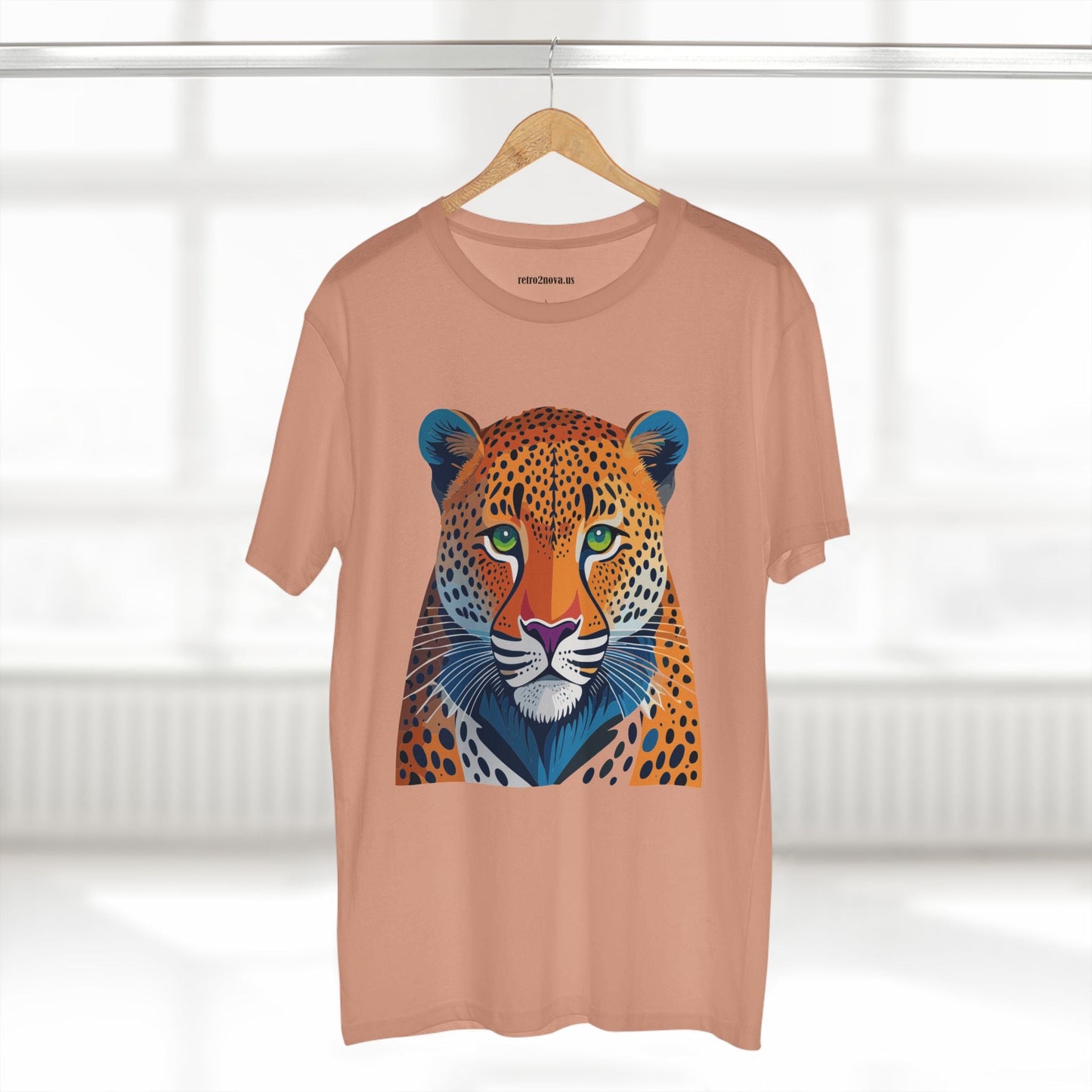 Unisex Cheetah Shirt Premium Cotton Tee With Original Art Design From Retro2Nova Art Collection For Everyday Comfort
