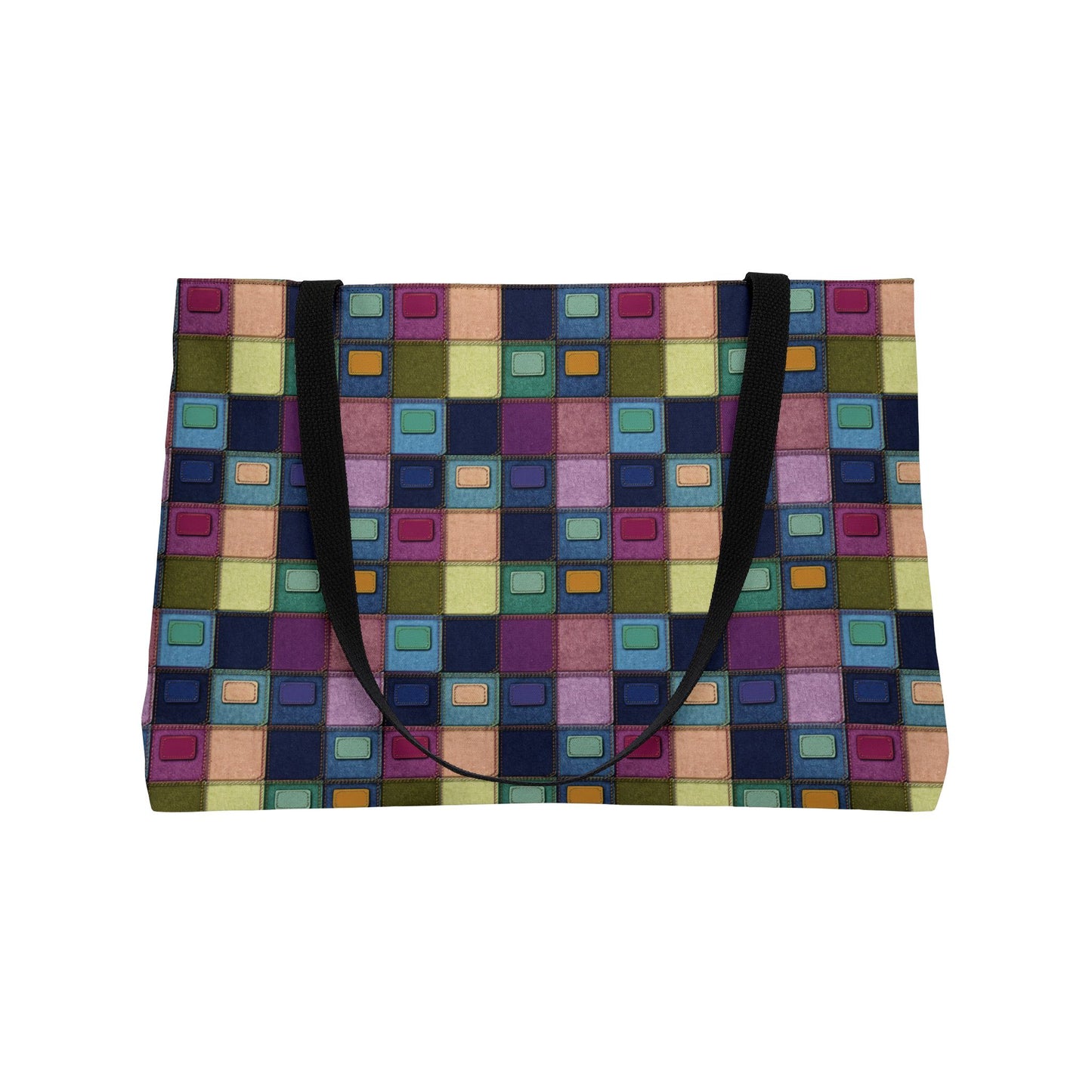 Denim Print Yoga Bag High-Quality 100% Spun Polyester 24x13 Canvas Gym Bag 26