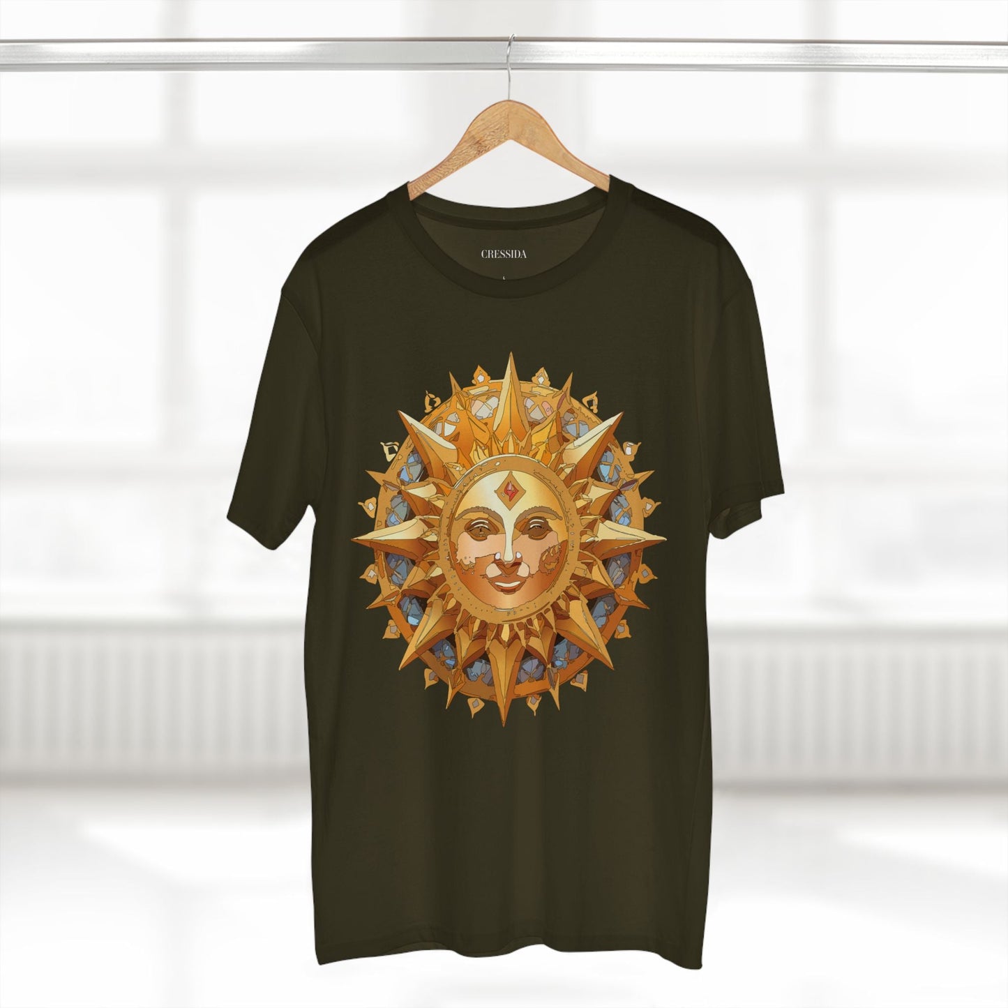 Gold Sun Graphic Unisex 100 Cotton T-Shirt with Golden Art Design 18