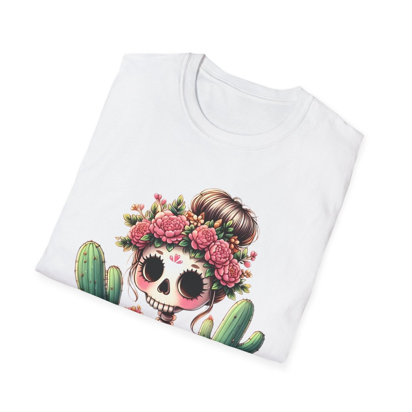 Skull Tee Shirt Unisex Skeleton Design Softstyle Cotton Tee Light Breathable Comfort Gildan 64000