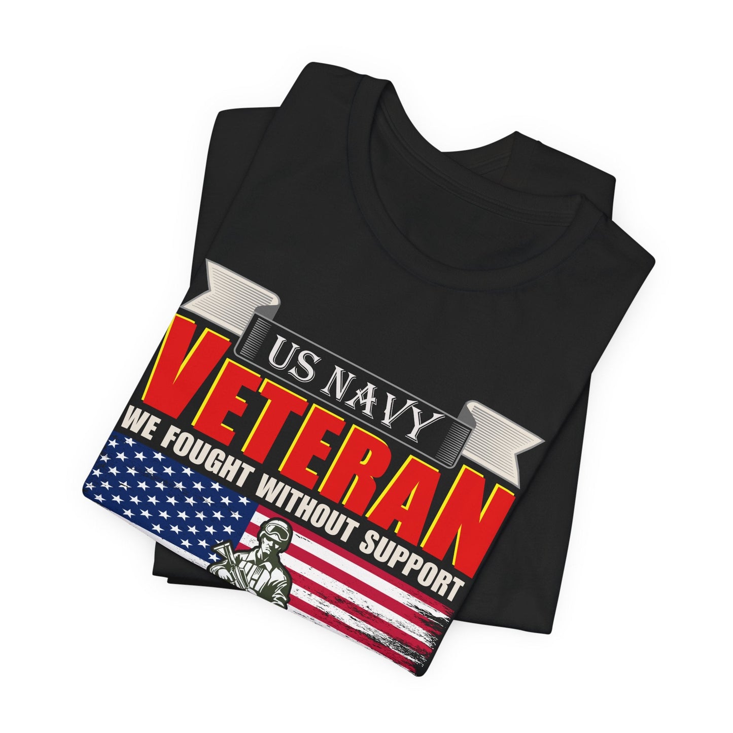 Army Veteran Patriotic Graphic Design Unisex Cotton T-Shirt v42