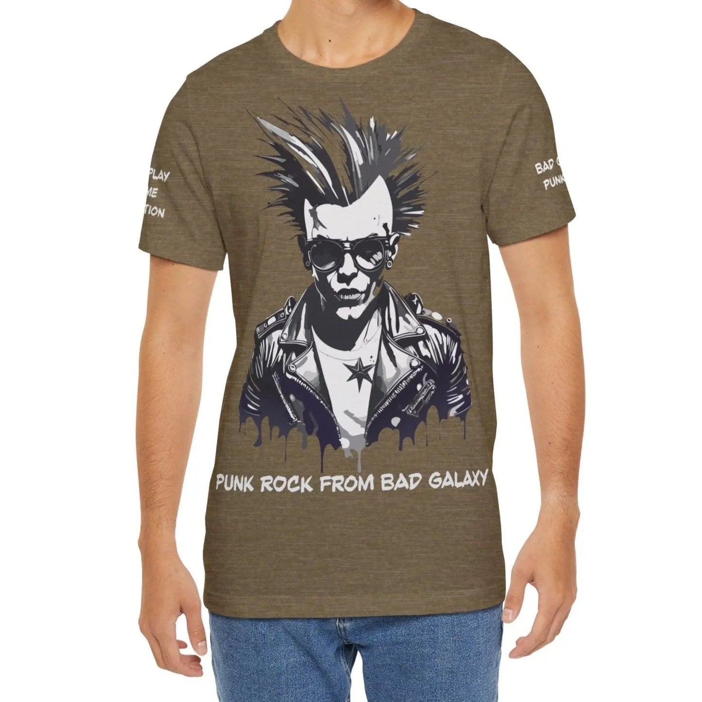 Bad Galaxy Punk Rock Tee Shirt Lightweight Fabric Made To Order 100 Percent Cotton Eco Friendly Inks