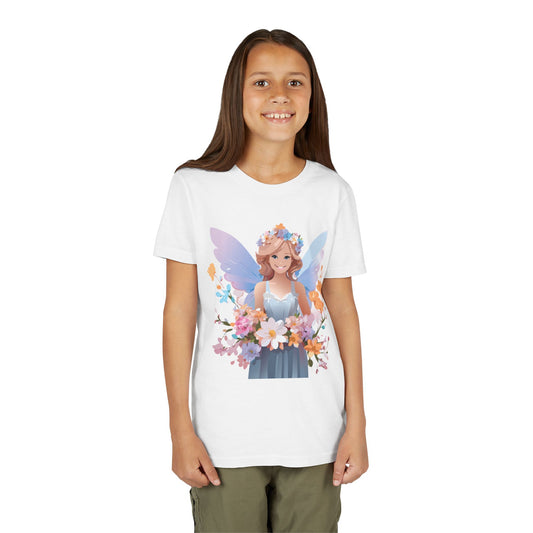 Enchanting Fairy Floral Youth Short Sleeve Tee - Perfect for Spring Celebrations (9-14)