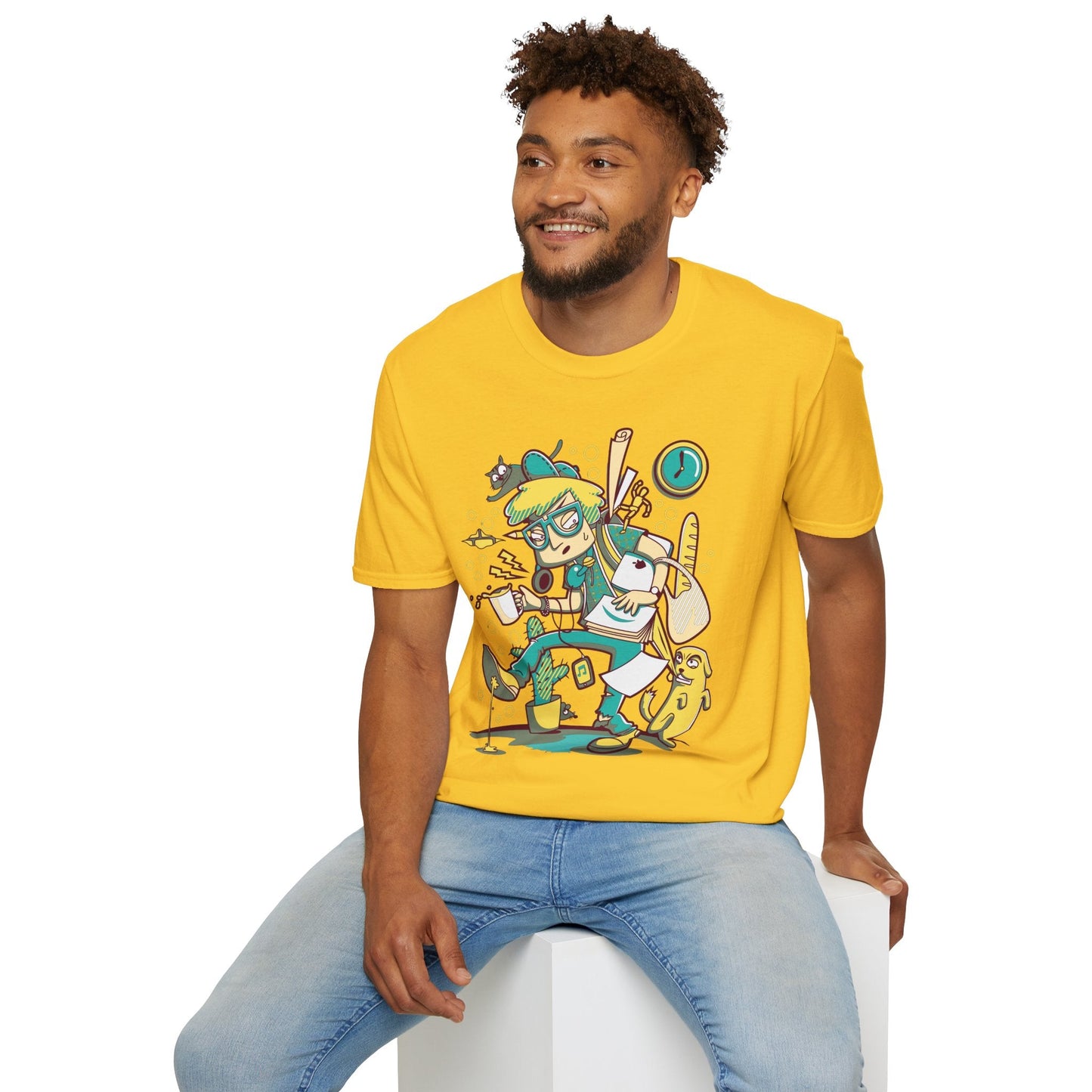 Cartoon T Shirt Animation T Shirt Funny Tee Shirt Unisex Gildan Softstyle 64000 Cotton Tee