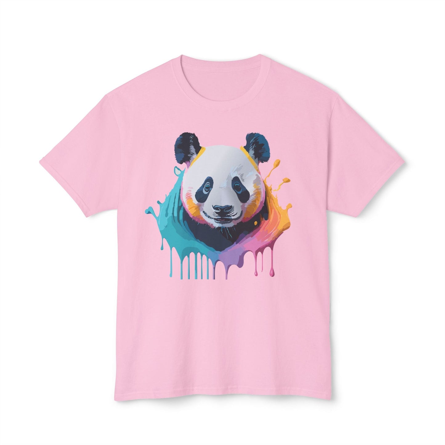 Unisex HD Cotton Panda T Shirt With Full Color Panda Art Print Made In USA Premium Fit For All Sizes