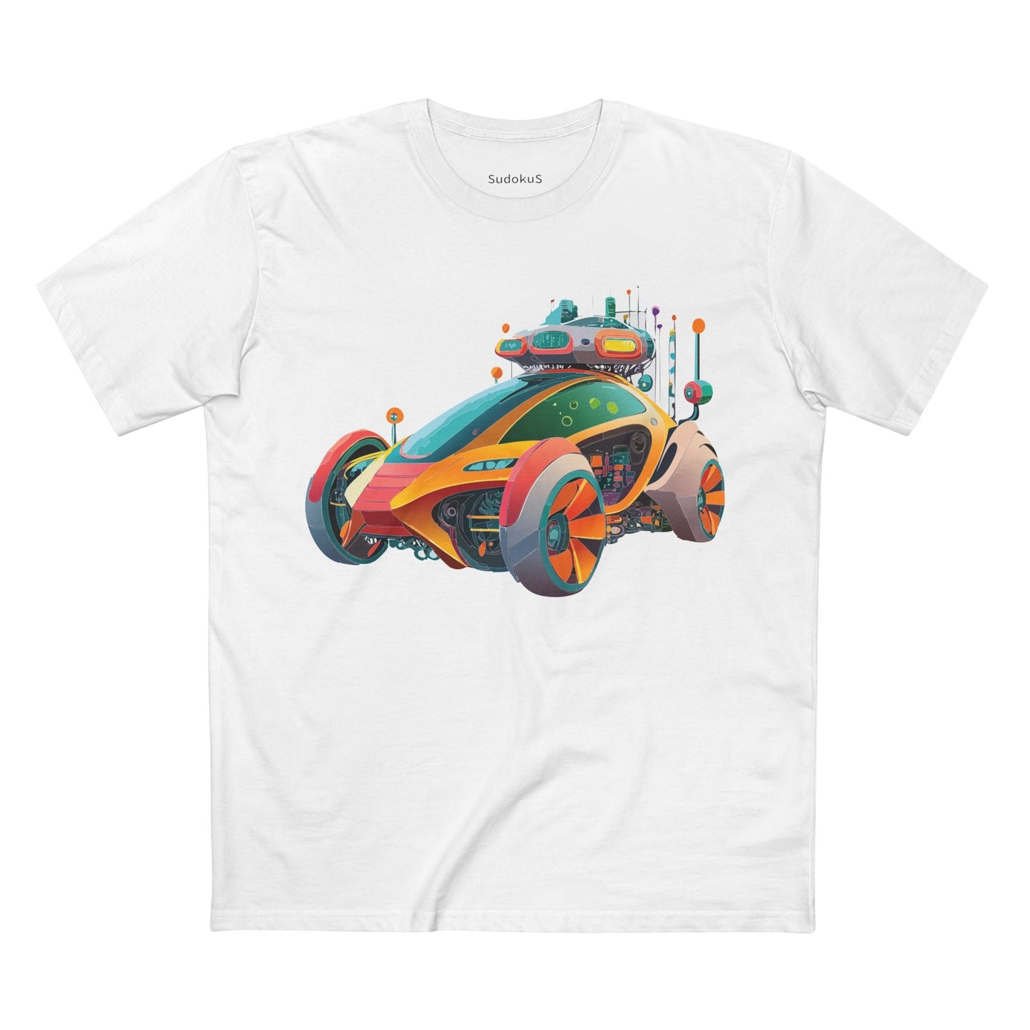 Car Graphic Unisex 100 Cotton Staple Tee 24
