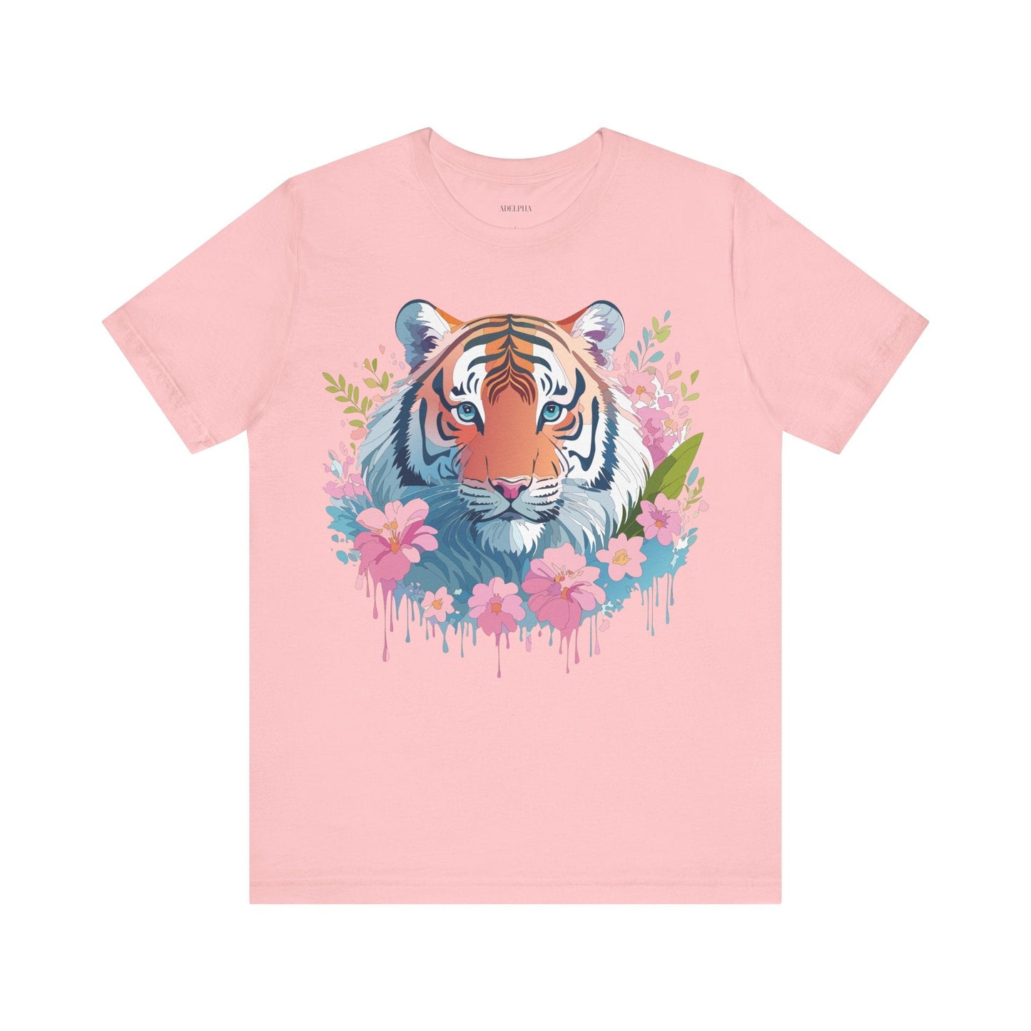 Tiger Graphic Tee Unisex Short Sleeve Jersey From Adelpha Vintage Inspired Artwork