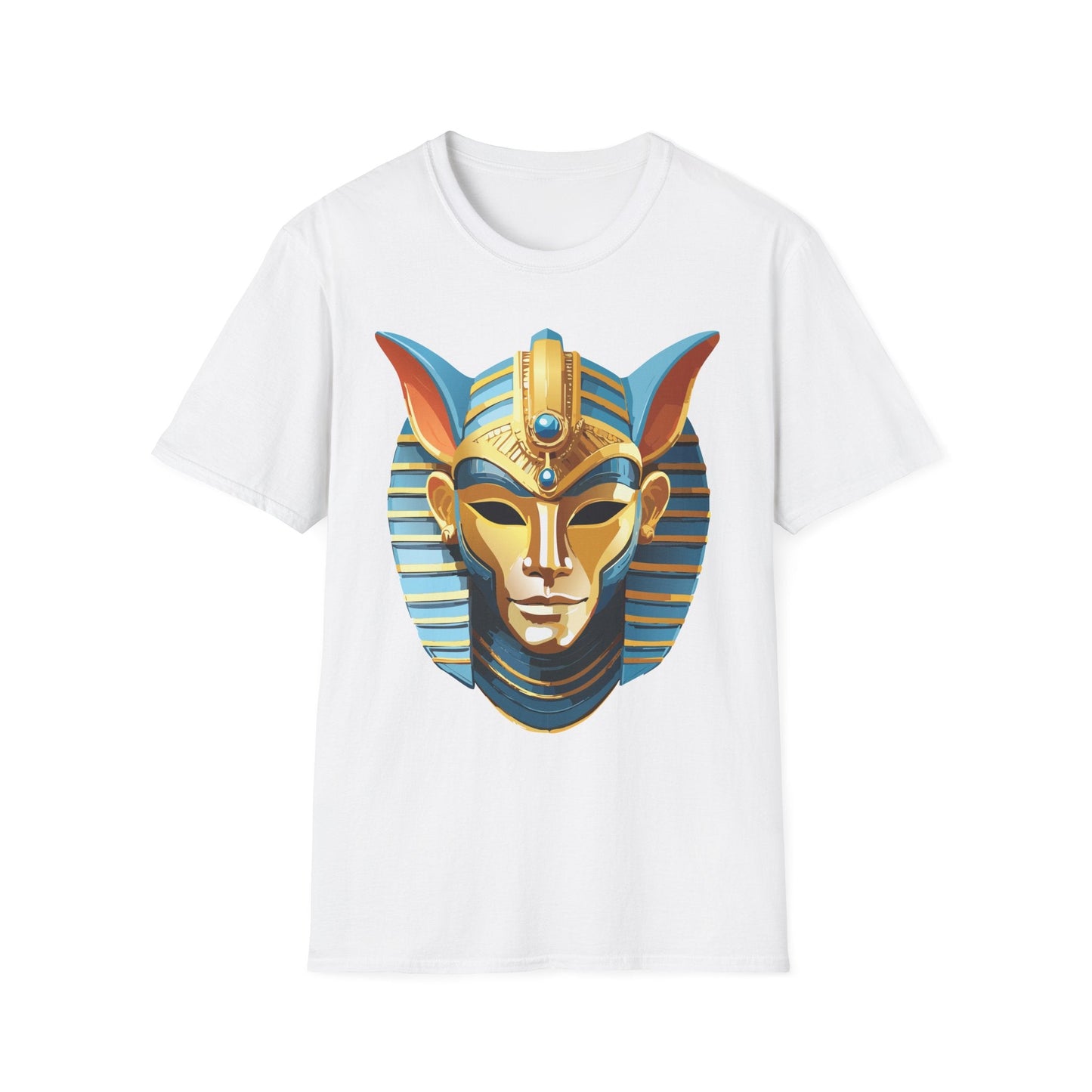 Mask Tee Shirt Unisex Softstyle Cotton Tee With Masquerade Art Design Gildan Softstyle