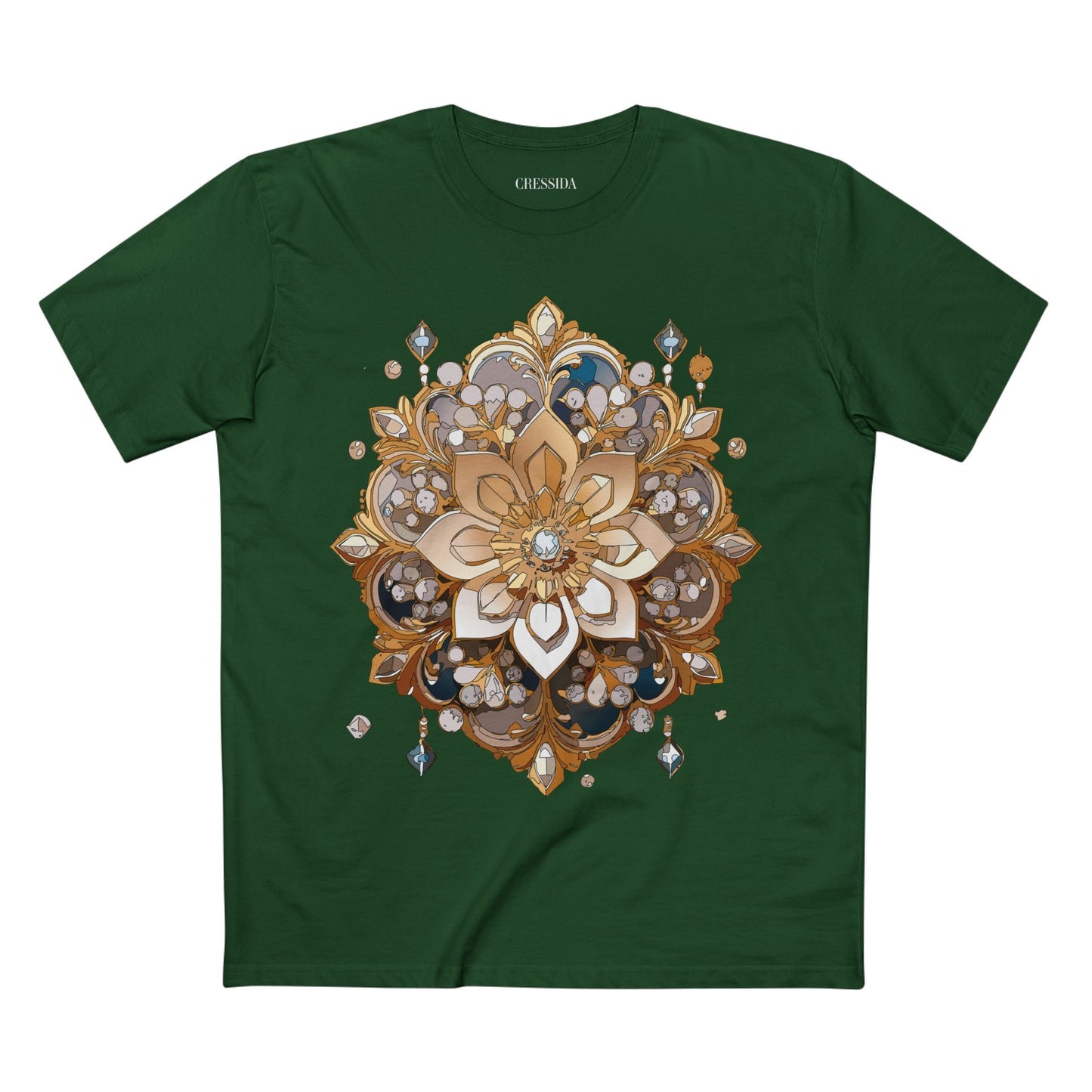 Floral Graphic T-Shirt Unisex 100 Cotton Art Design with Antique Flowers Tee 22