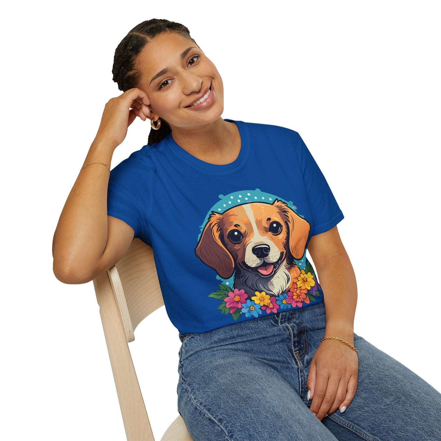 Dog Shirt Unisex Animal Tee Softstyle Cotton Ring Spun Comfort