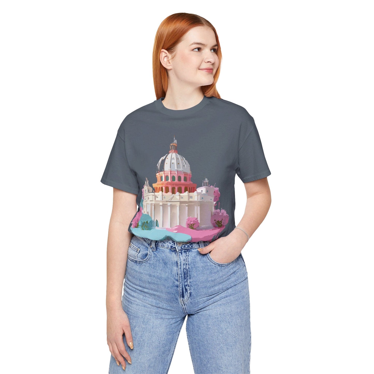 Unisex Graphic Tee With Rome Artwork By Vintage Inspired Short Sleeve