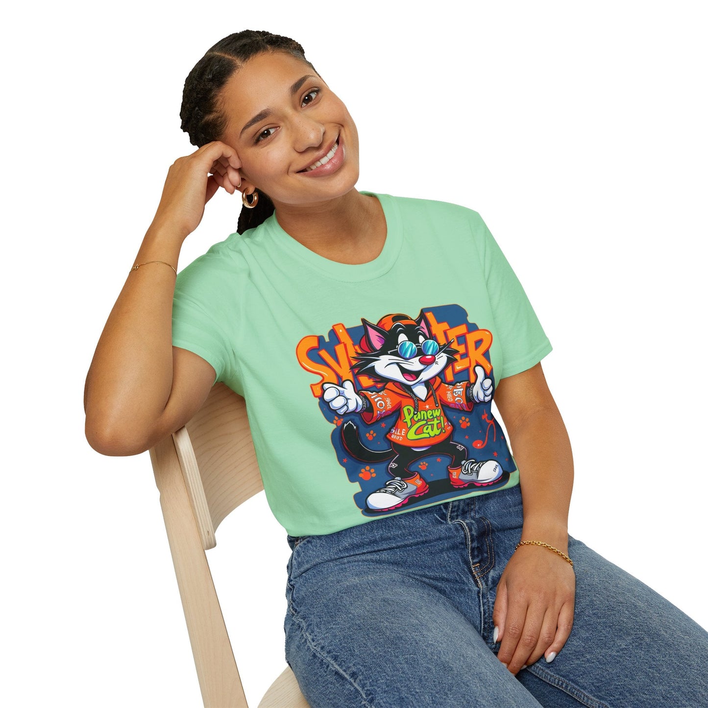 Funny Cartoon Animals Tee Shirt Unisex Gildan Softstyle 64000 Graphic Cartoon Tee