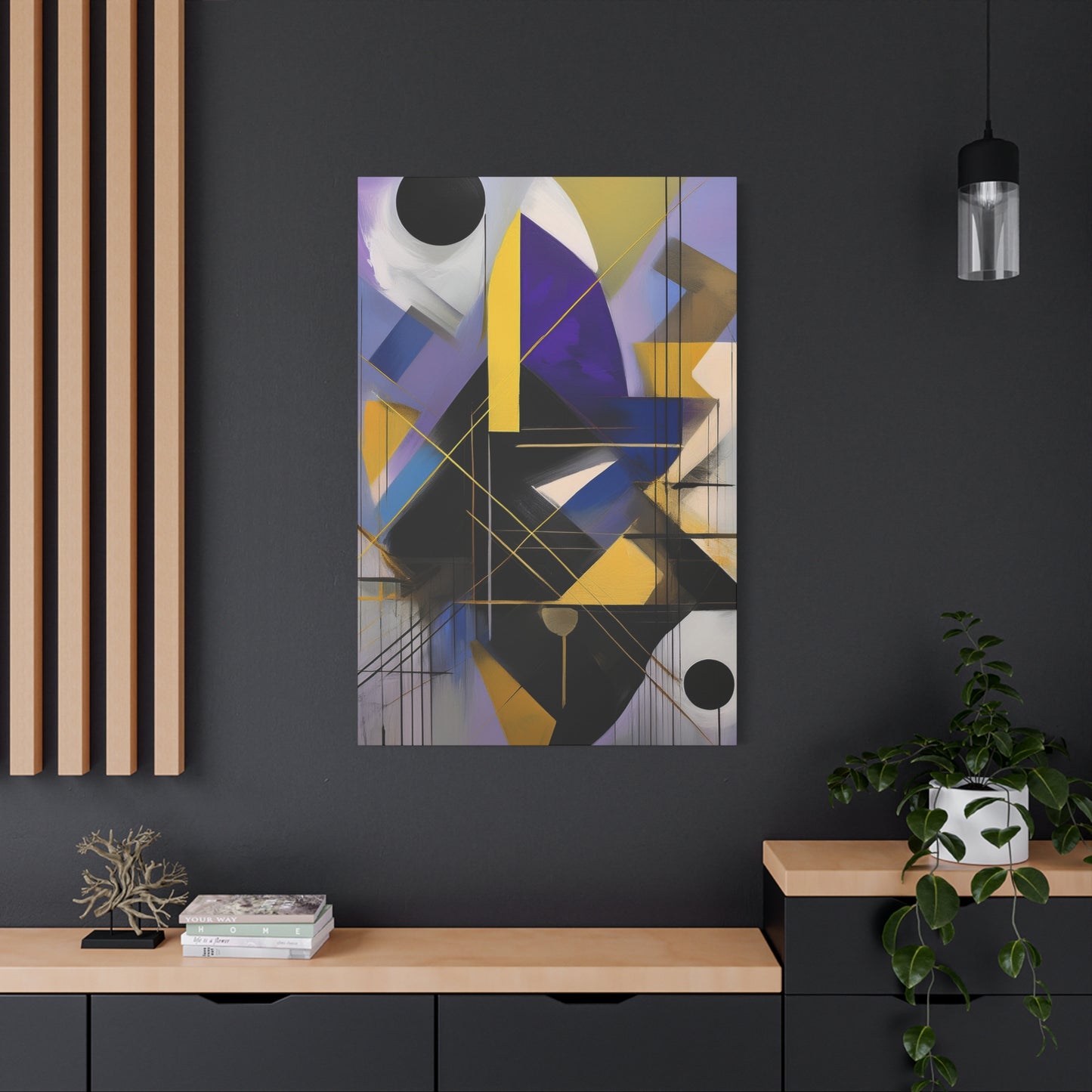 Purple Abstract Painting Print Canvas 20x24,20x30,24x30, 24x32,24x36,30x40, 32x48,36x48,40x60 Pine-Wood Inner Frame ABS-33