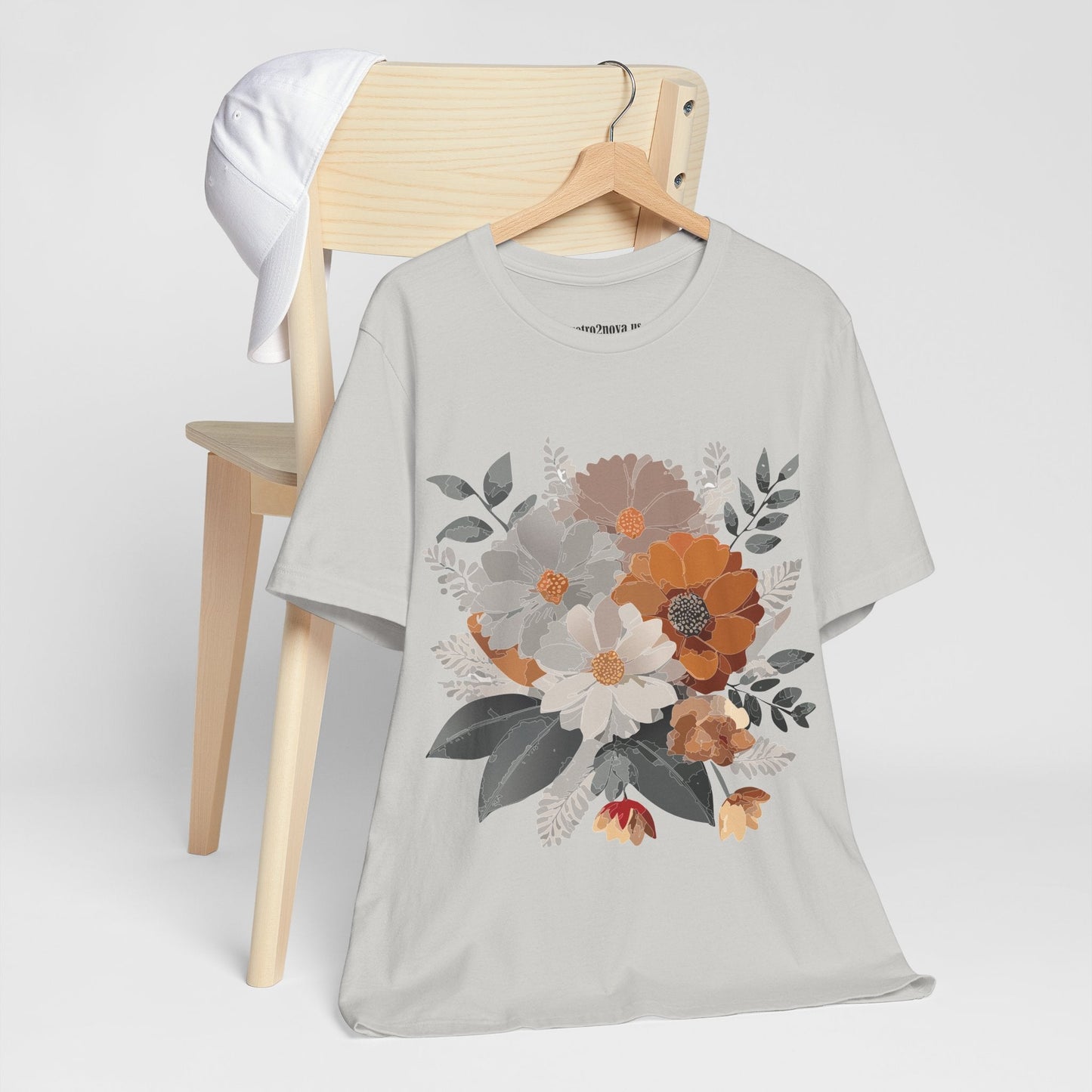 Flowers Shirt Floral Shirt Unisex Tee Lightweight Jersey Short Sleeve Floral Print Free Shipping