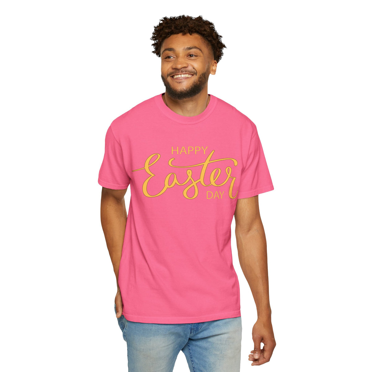 Happy Easter Day T-Shirt, Tee Shirt with Easter Signature, T Shirt with Easter Prints, Tee Shirt with Easter Design