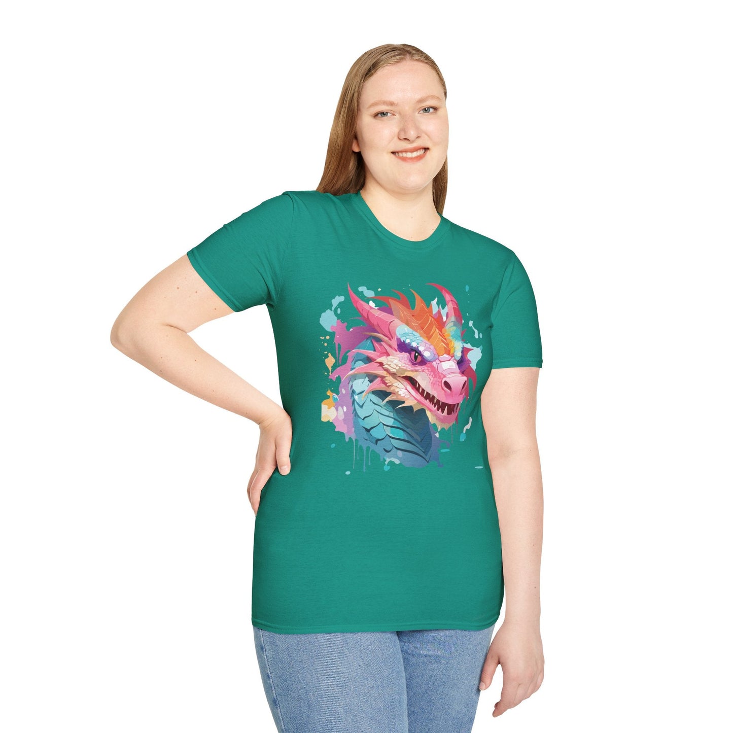 Dragon T Shirt Unisex Dragon Graphic Tee Softstyle 64000 Lightweight Comfort Durable Breathable