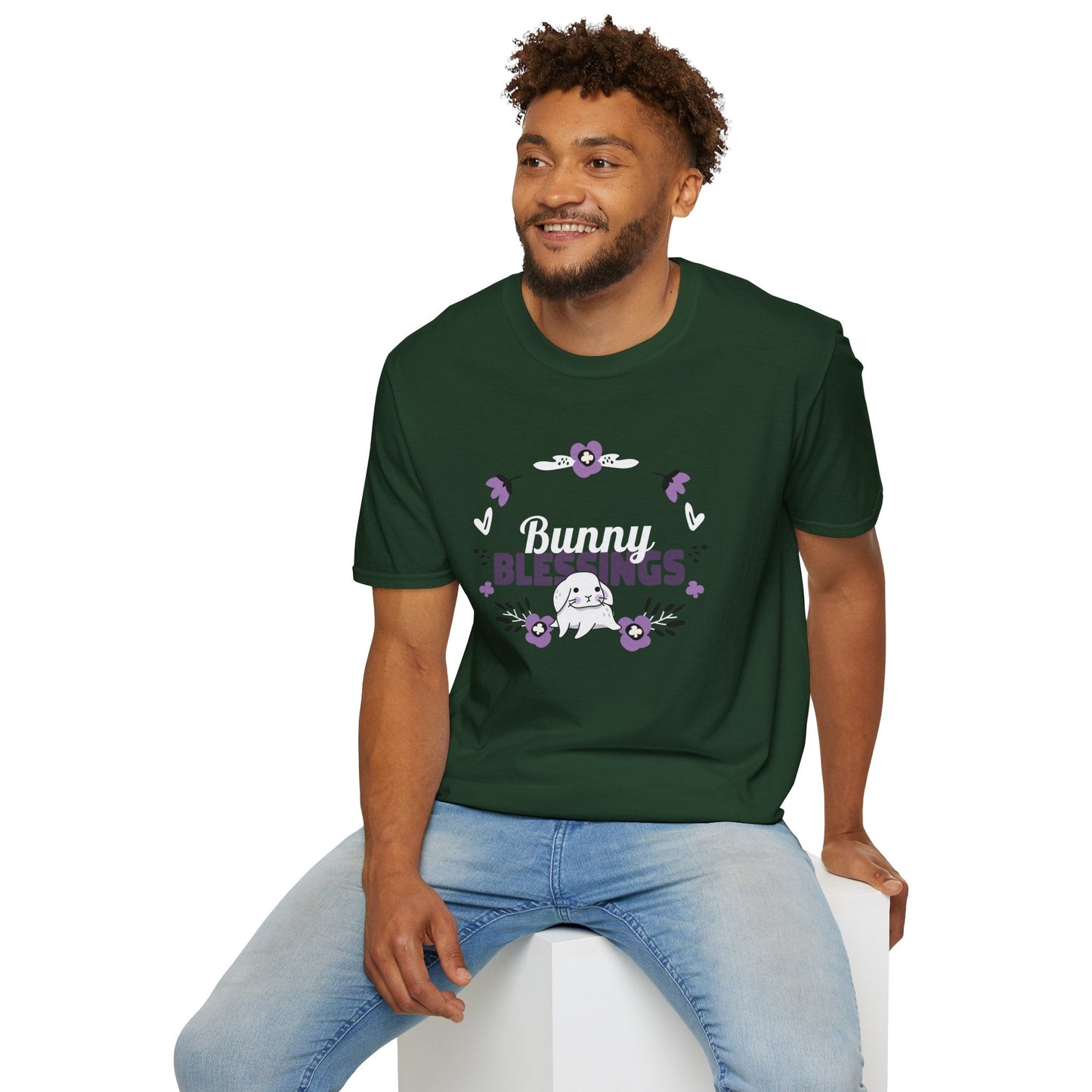 Easter Bunny T Shirt Unisex Gildan Softstyle 64000 Tee With Easter Signature Design