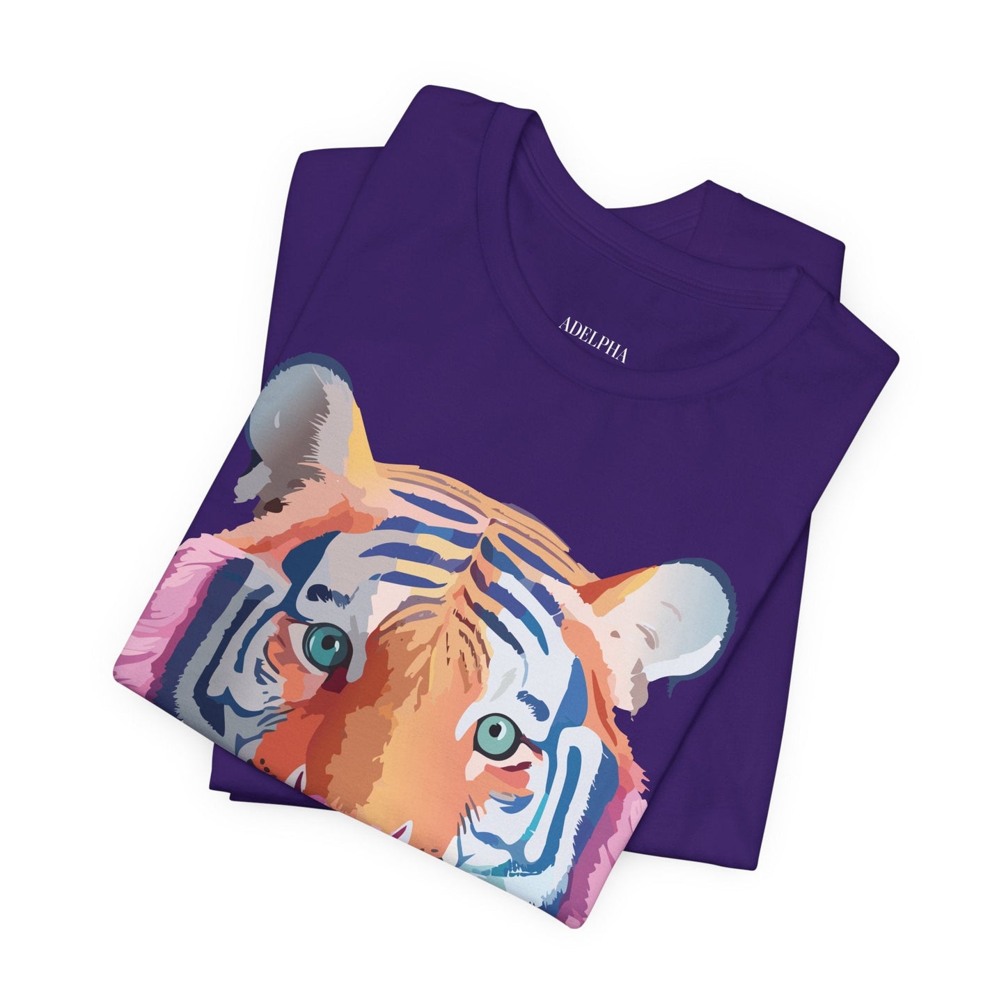 Tiger Graphic Unisex 100 Cotton Vintage Art with Animal Tee 17