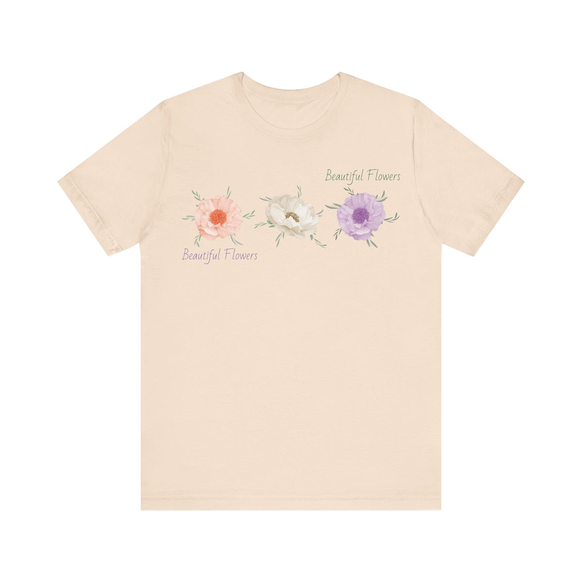 Floral Graphic Tee Shirt - Bella+Canvas Unisex 100 Cotton 50