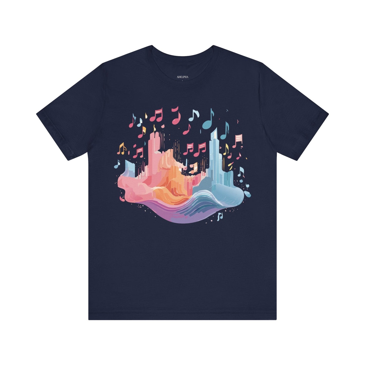 Music Graphic Unisex 100 Cotton Vintage Art with Musical Elements Tee 23