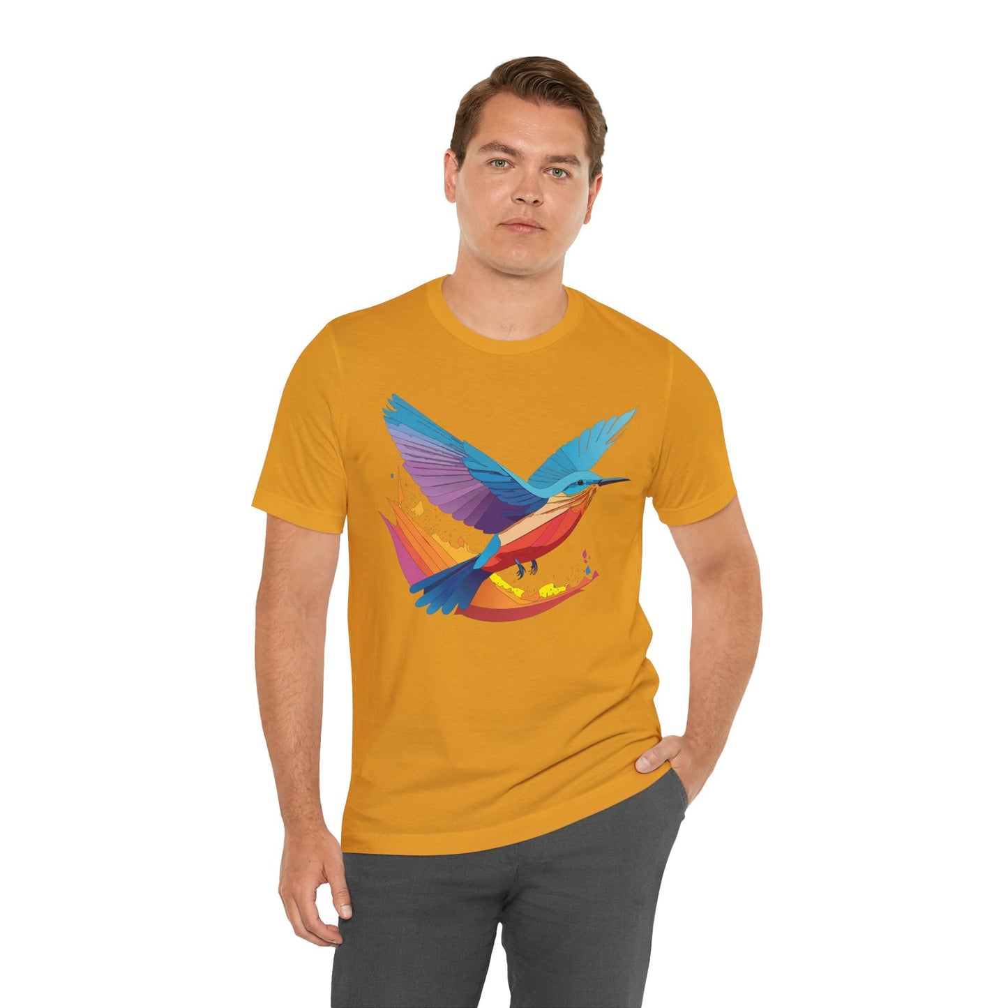 Unisex Animal Shirt Art Design Tee With Wild Animals Print Soft Comfortable Short Sleeve Tee