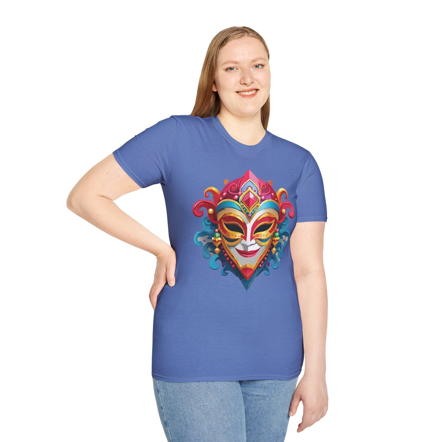 Mask Graphic Unisex Cotton Masquerade Design Artwork Tee 14