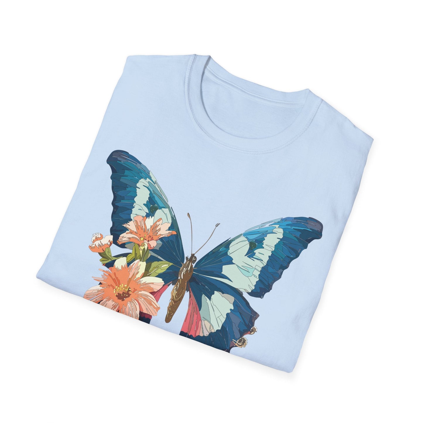 Butterfly Themed Unisex T Shirt Monarch Design Softstyle 64000 100 Cotton Tee For Everyday Comfort