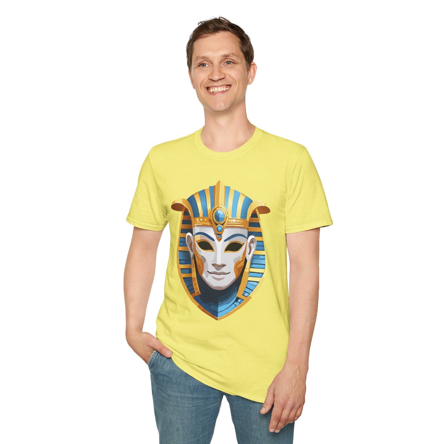 Mask Tee Shirt Unisex Gildan Softstyle 64000 Cotton Tee With Masquerade Design Artwork