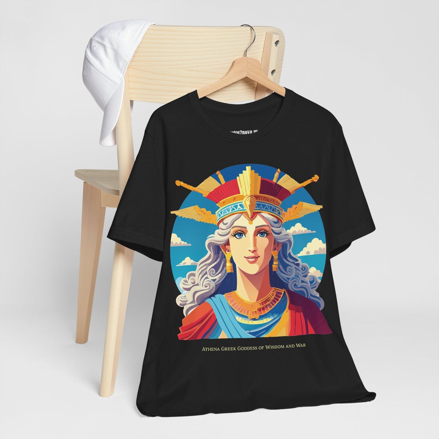 Athena Goddess Shirt Unisex Graphic Tee With Original Retro2Nova Artwork Vintage Inspired