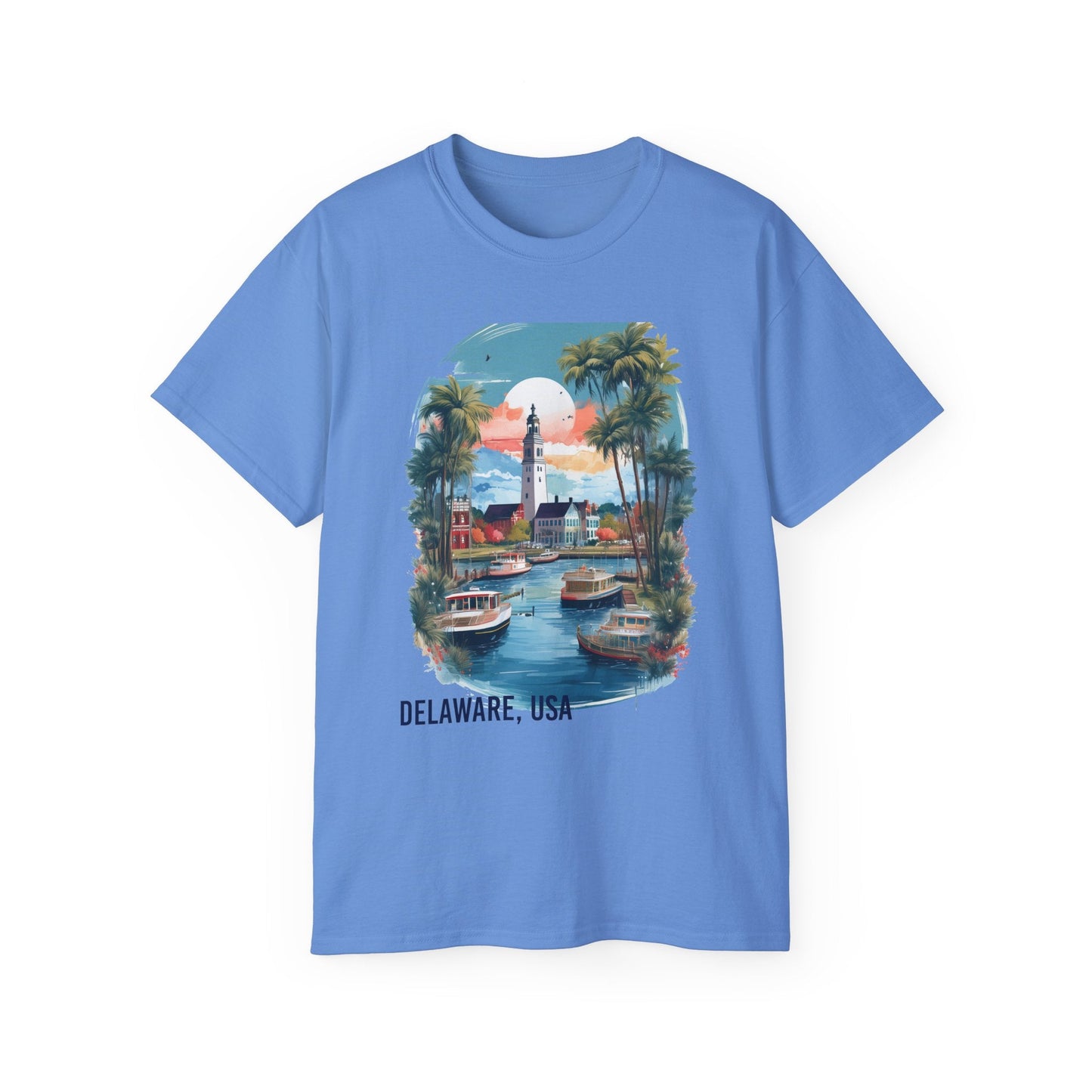 Delaware Graphic Unisex Cotton T‑Shirt 2