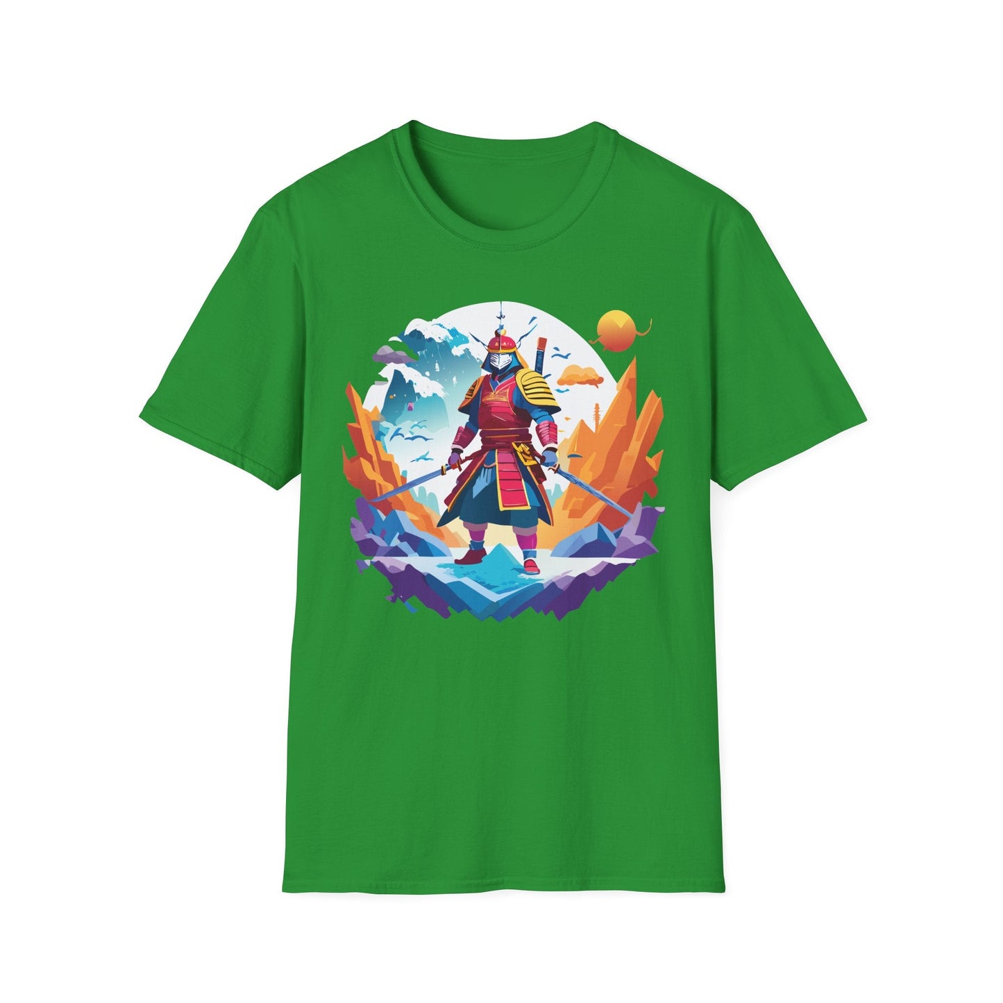 Samurai Shirt Unisex Short Sleeve T Shirt Gildan Softstyle 64000 100 Percent Ring Spun Cotton Tee