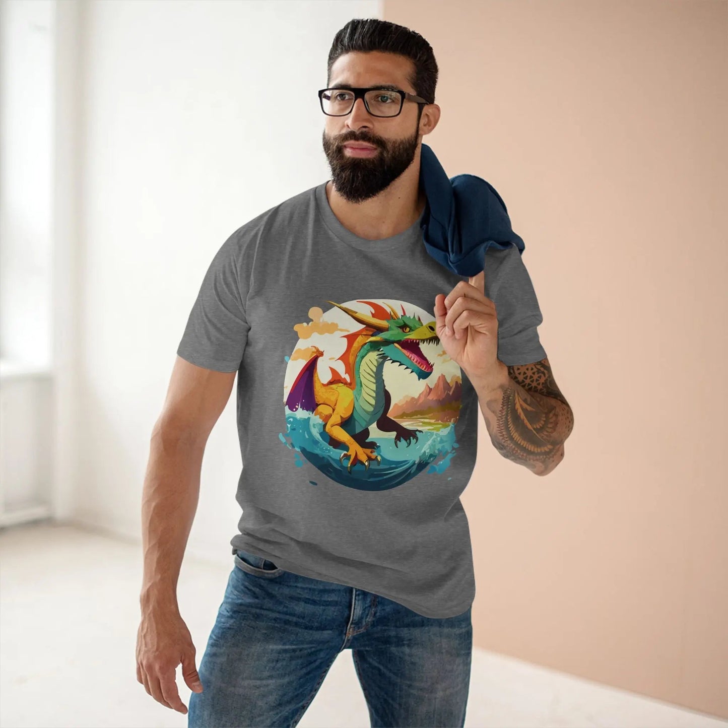 Dragon Graphic Unisex 100 Cotton Staple Tee 24