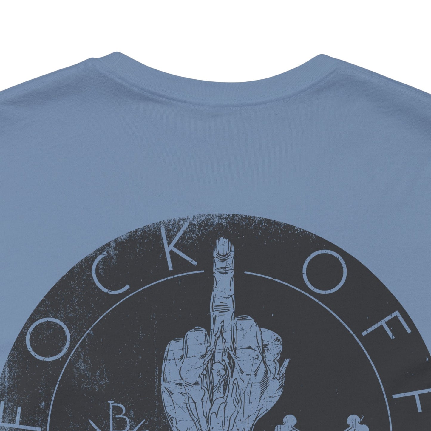 Middle Finger Skull Graphic Design Unisex Cotton T-Shirt A-11