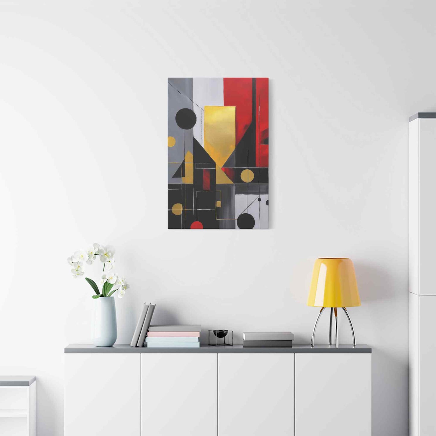 Red Abstract Painting Print Canvas 20x24,20x30,24x30, 24x32,24x36,30x40, 32x48,36x48,40x60 Pine-Wood Inner Frame ABS-22